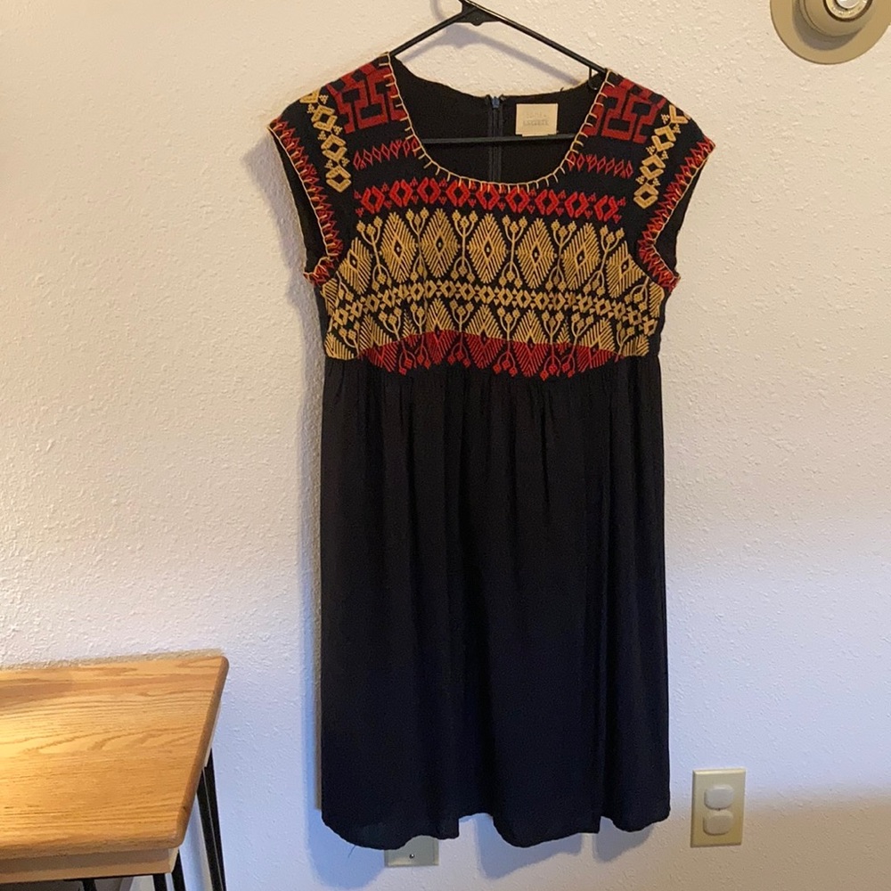 Anthropologie Embroidered Shift Dress